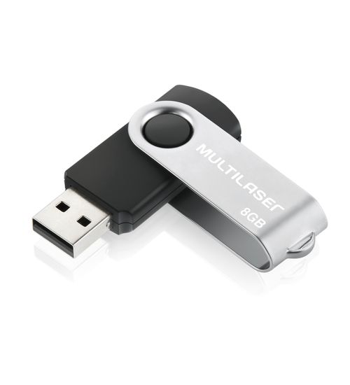 Pen Drive Twist 8gb Usb Leitura 10mb S E Gravacao 3mb S Preto Multilaser Pd587 Claro Promo Mobile