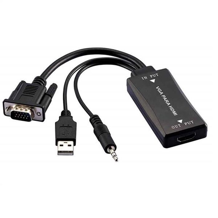 Адаптер vga m hdmi f c передачей аудио сигнала и питанием