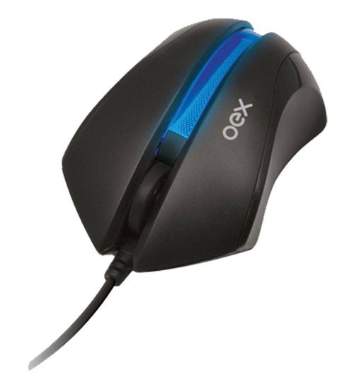 Mouse Com LED Azul OEX - Claro Promo
